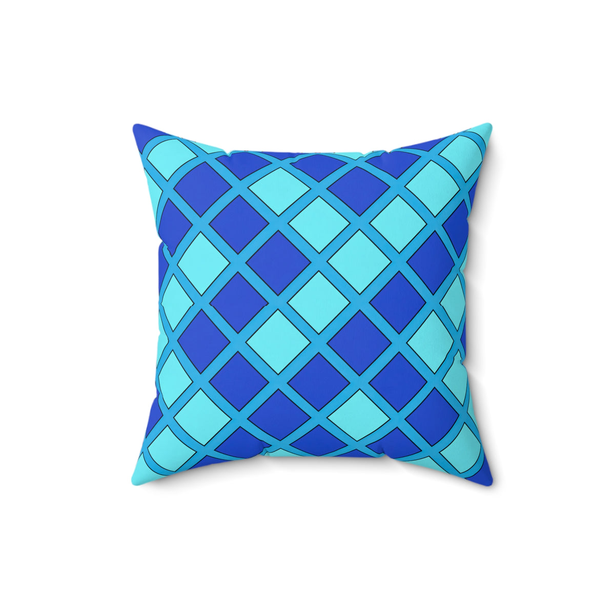 Harlequin Gold Grid Faux Suede Cushion – Ice Jewel