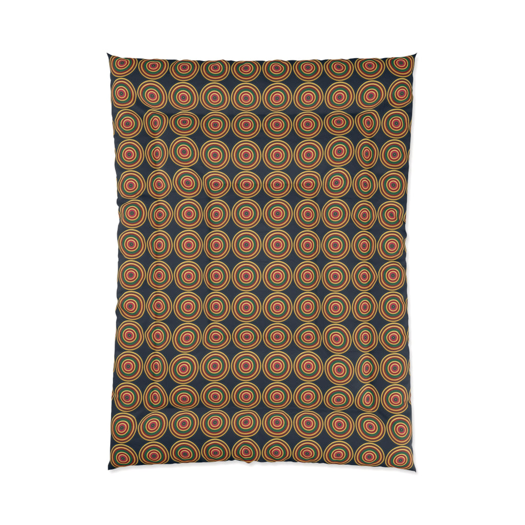 Op-Art Jewel Rings Comforter – Kaleidoscopic Pattern