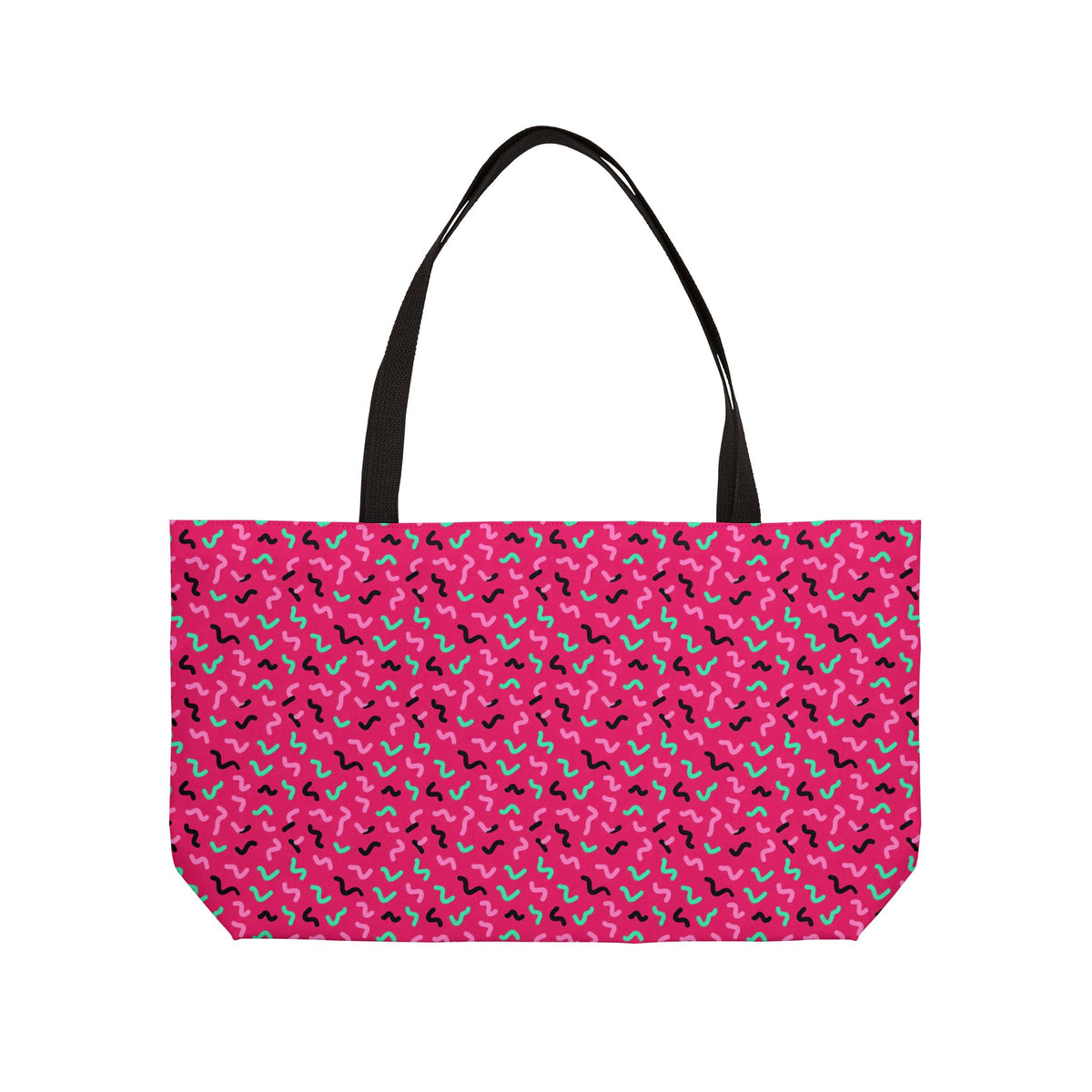 Squiggle Strokes Weekender Tote Bag – Candy Pop on Raspberry