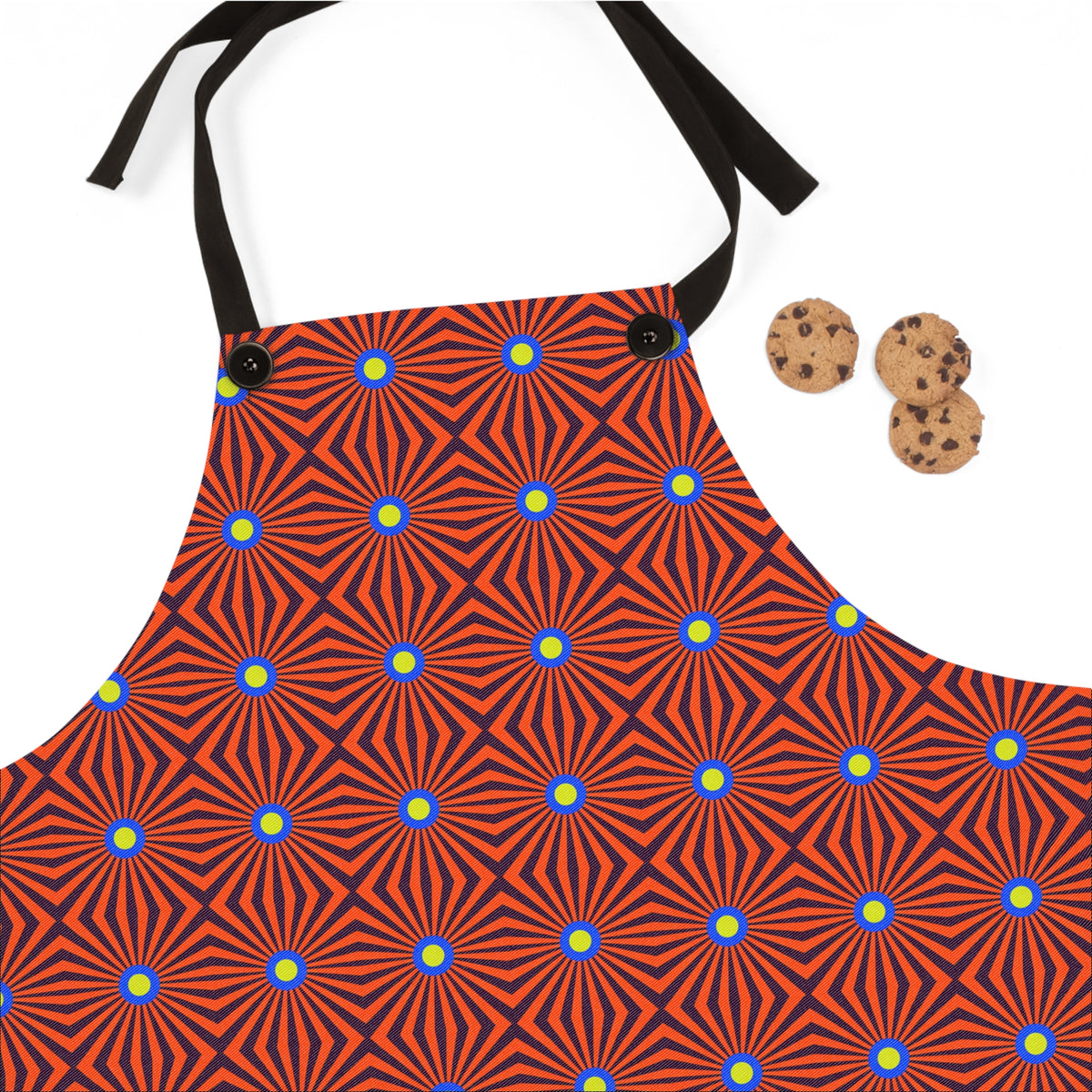 Starburst Stripes Apron – Op-Art Pattern