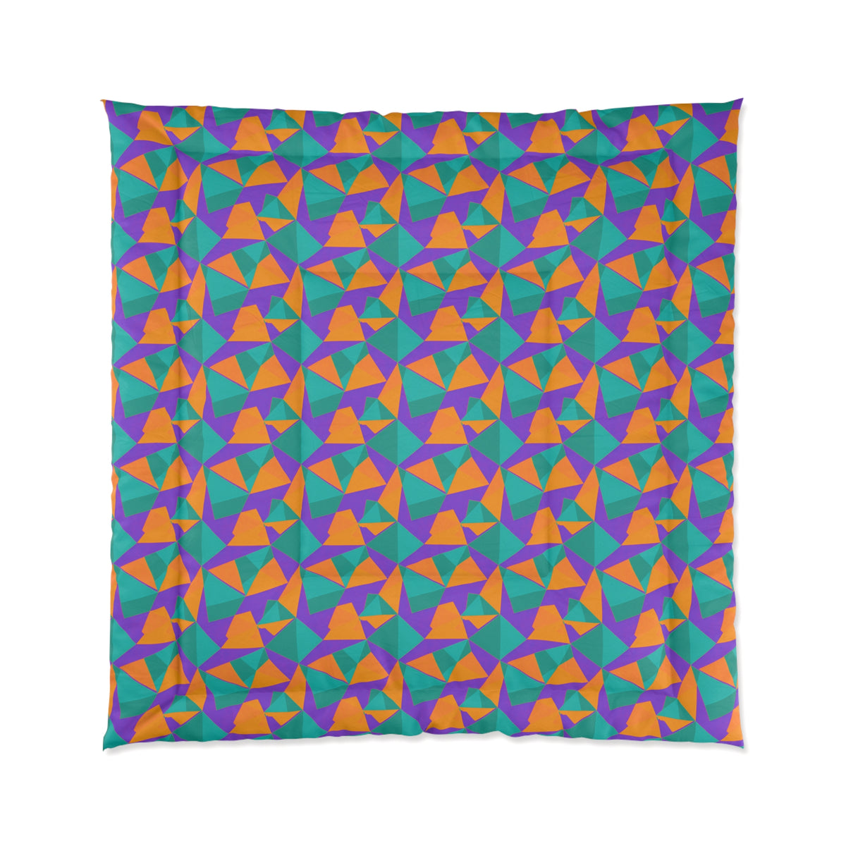 Faceted Gold Panels Comforter – Peacock Jewel