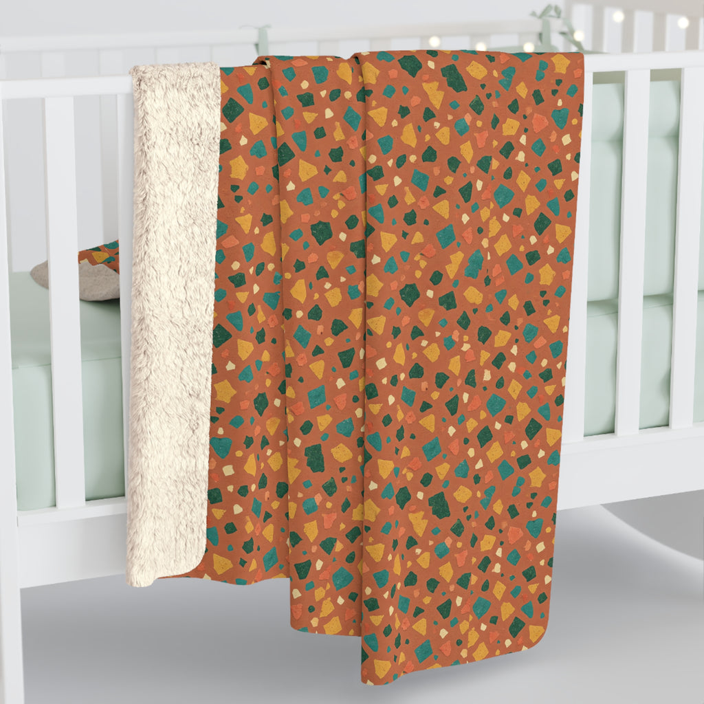 Jewel Chip Terrazzo Sherpa Fleece Blanket – Terrazzo Pattern
