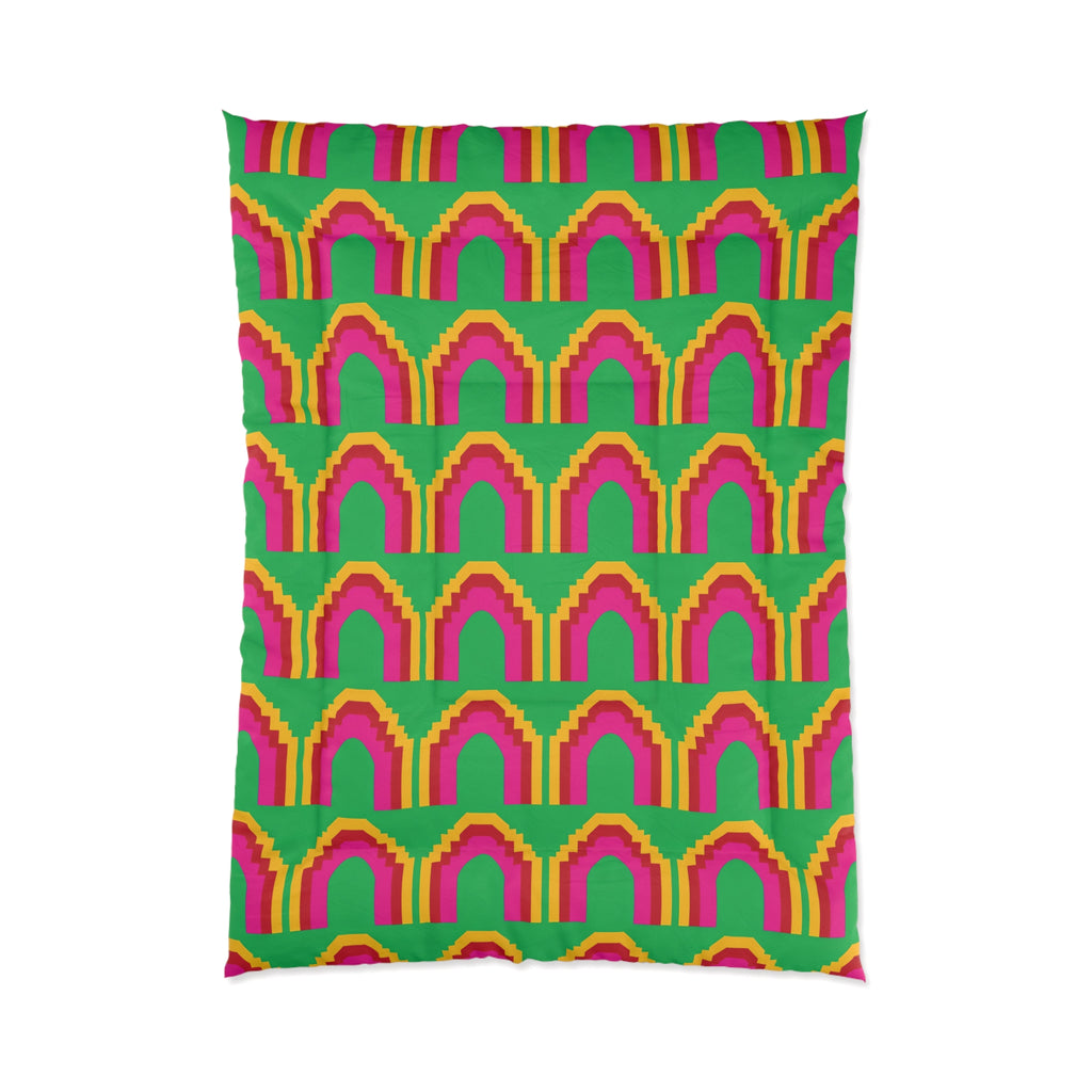 Grand Stepped Arches Comforter – Art-Deco Arches Pattern