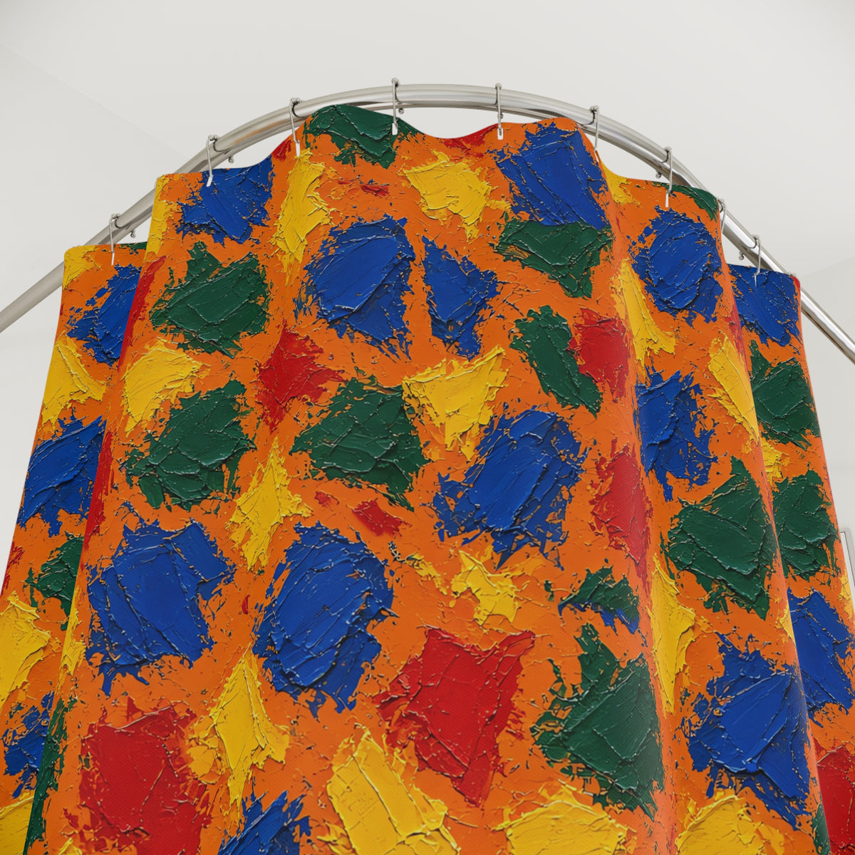 Palette Knife Slabs Shower Curtain – Palette Knife Abstract Pattern