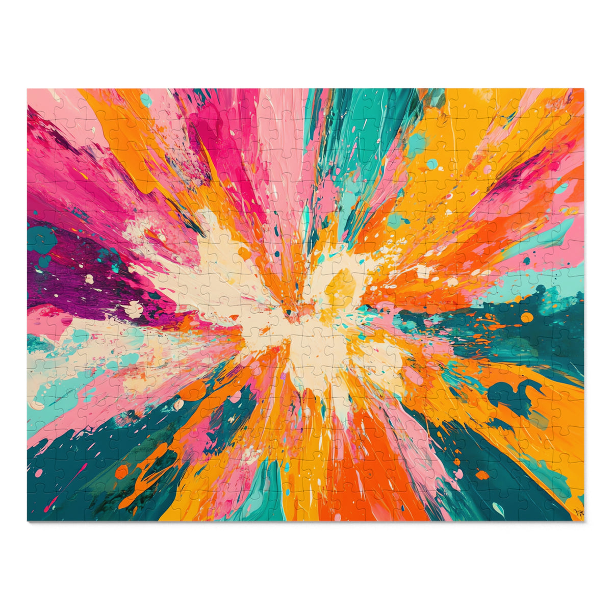 Sunburst Splash Jigsaw Puzzle with Tin – Colour Burst Art