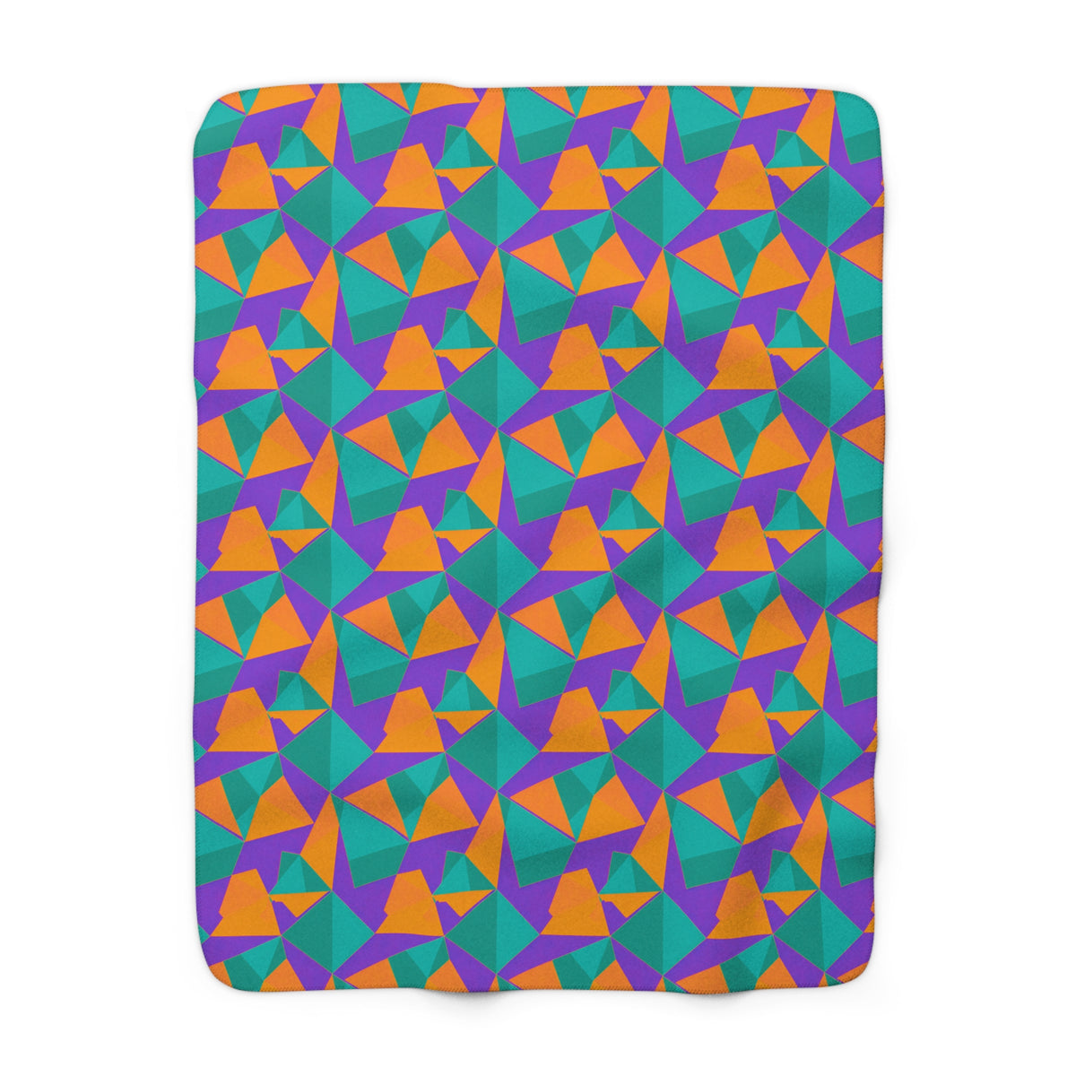 Faceted Gold Panels Sherpa Fleece Blanket – Peacock Jewel