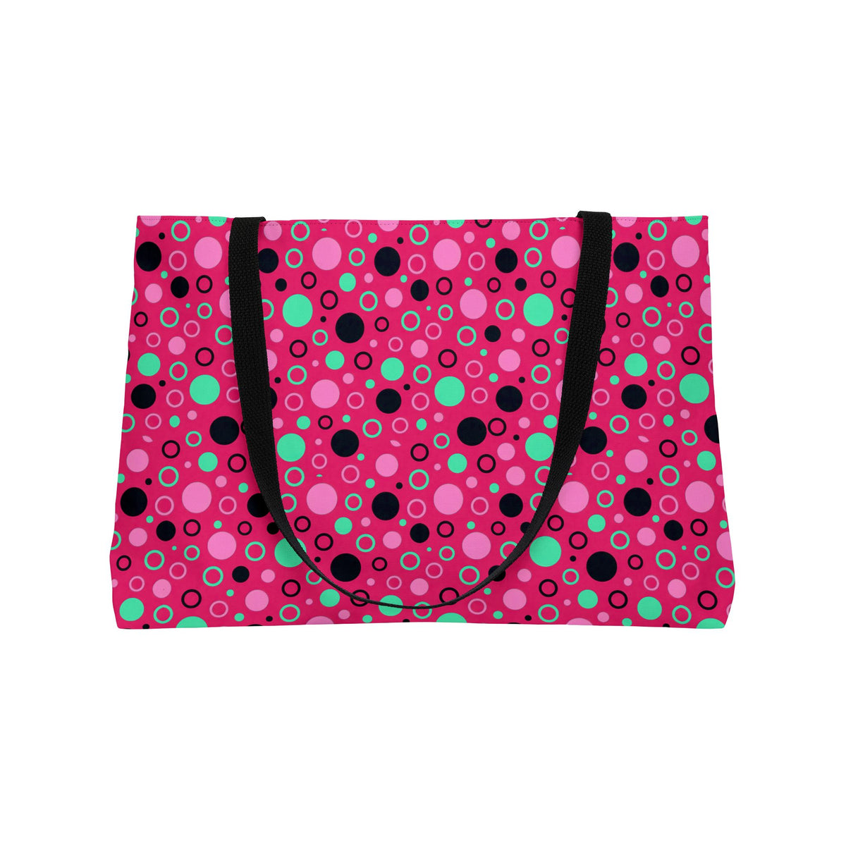 Bubble Outlines Weekender Tote Bag – Candy Pop on Raspberry