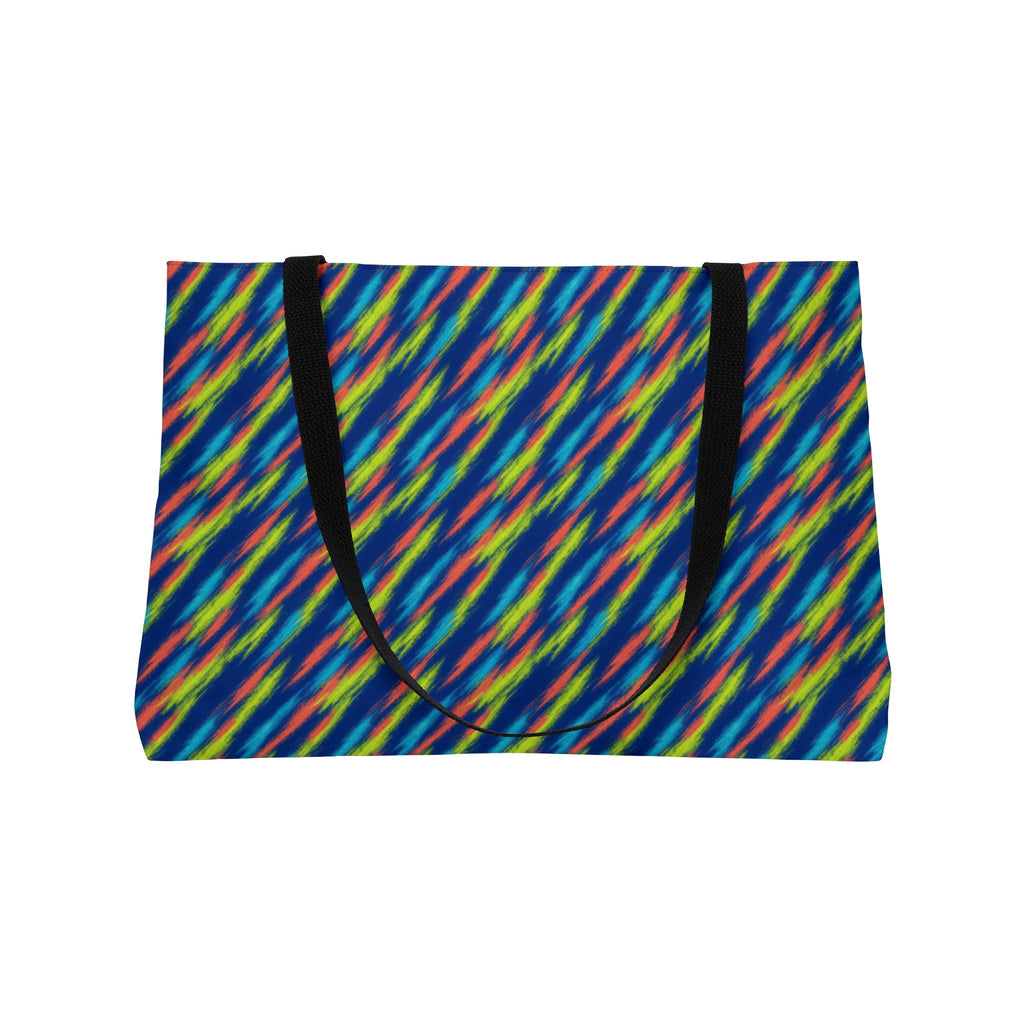 Arashi Neon Streaks Weekender Tote Bag – Shibori Dye Pattern