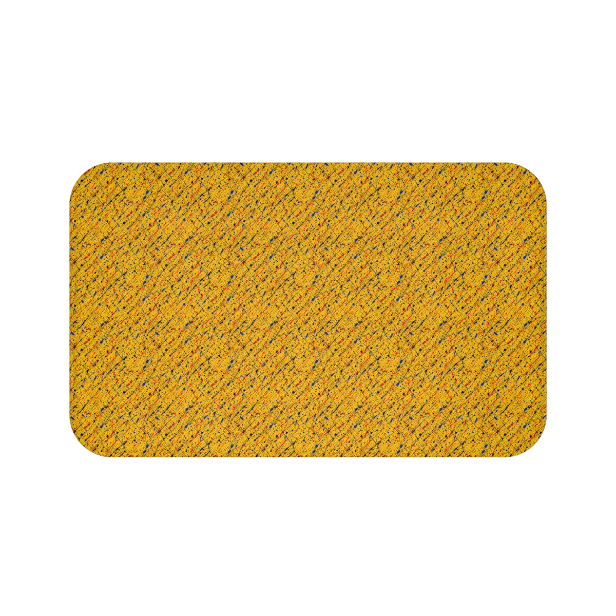 Flick Lines Bath Mat – Action-Painting Abstract Pattern