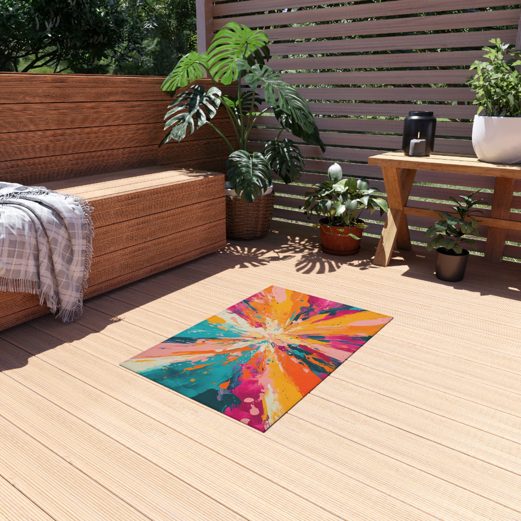 Colour Burst Explosion Outdoor Rug – Colour Burst Art