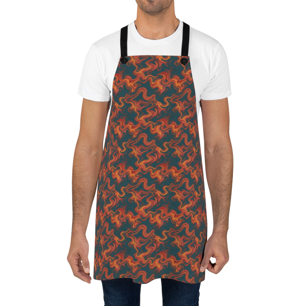 Serpentine Comb Apron – Combed Marbling Pattern