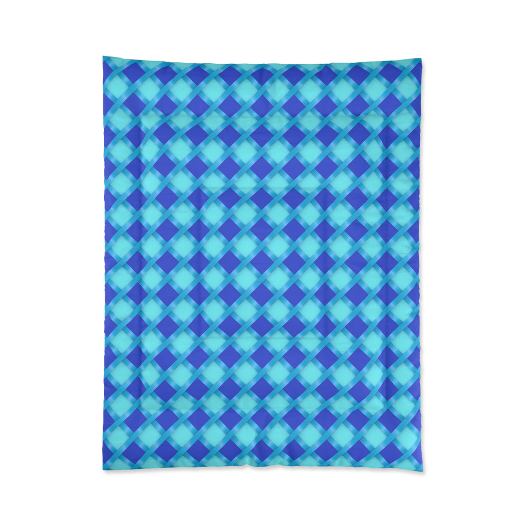 Broad Diamond Trellis Comforter – Ice Jewel