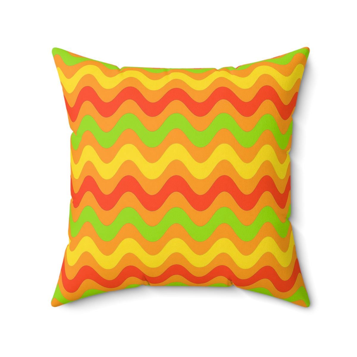 Big Ripple Chevrons Faux Suede Cushion – Hot Citrus