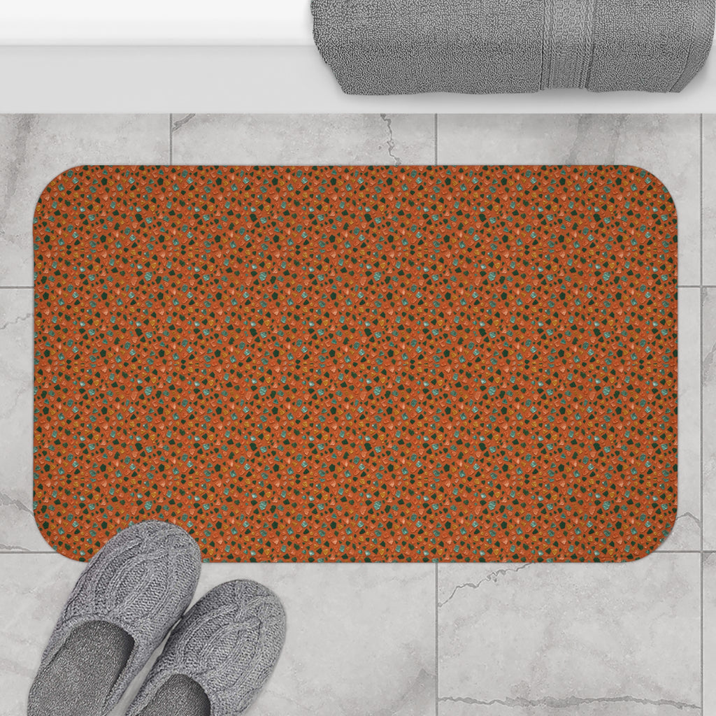 Glass Chip Sheen Bath Mat – Terrazzo Pattern