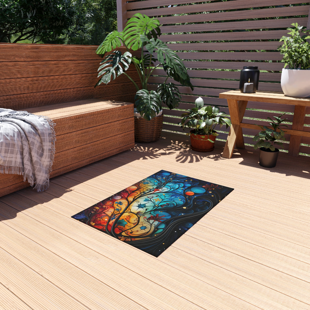 Cosmic Swirl Garden Outdoor Rug – Cosmic Swirl Art