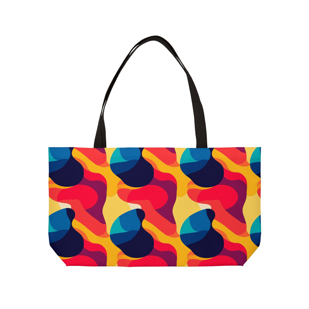 Bold Blob Camo Weekender Tote Bag – Abstract Shapes Pattern