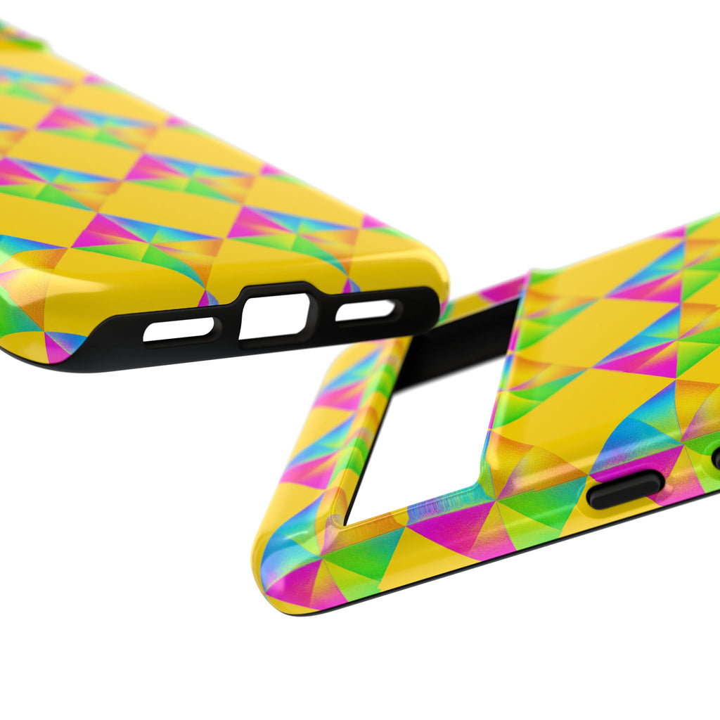 Iridescent Kite Quartet Tough Phone Case – Iridescent Geometric Pattern