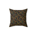 Jewel Metal Weave Faux Suede Cushion – Holographic-Look Metal Pattern
