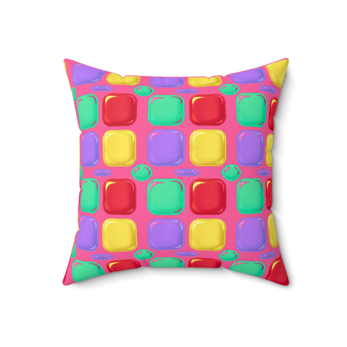 Giant Puffy Glass Cushions Faux Suede Cushion – Candy Christmas
