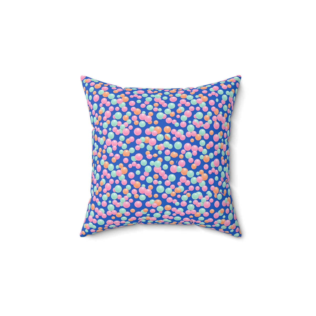 Bubble Cluster Pop Faux Suede Cushion – Soft Abstract Pattern