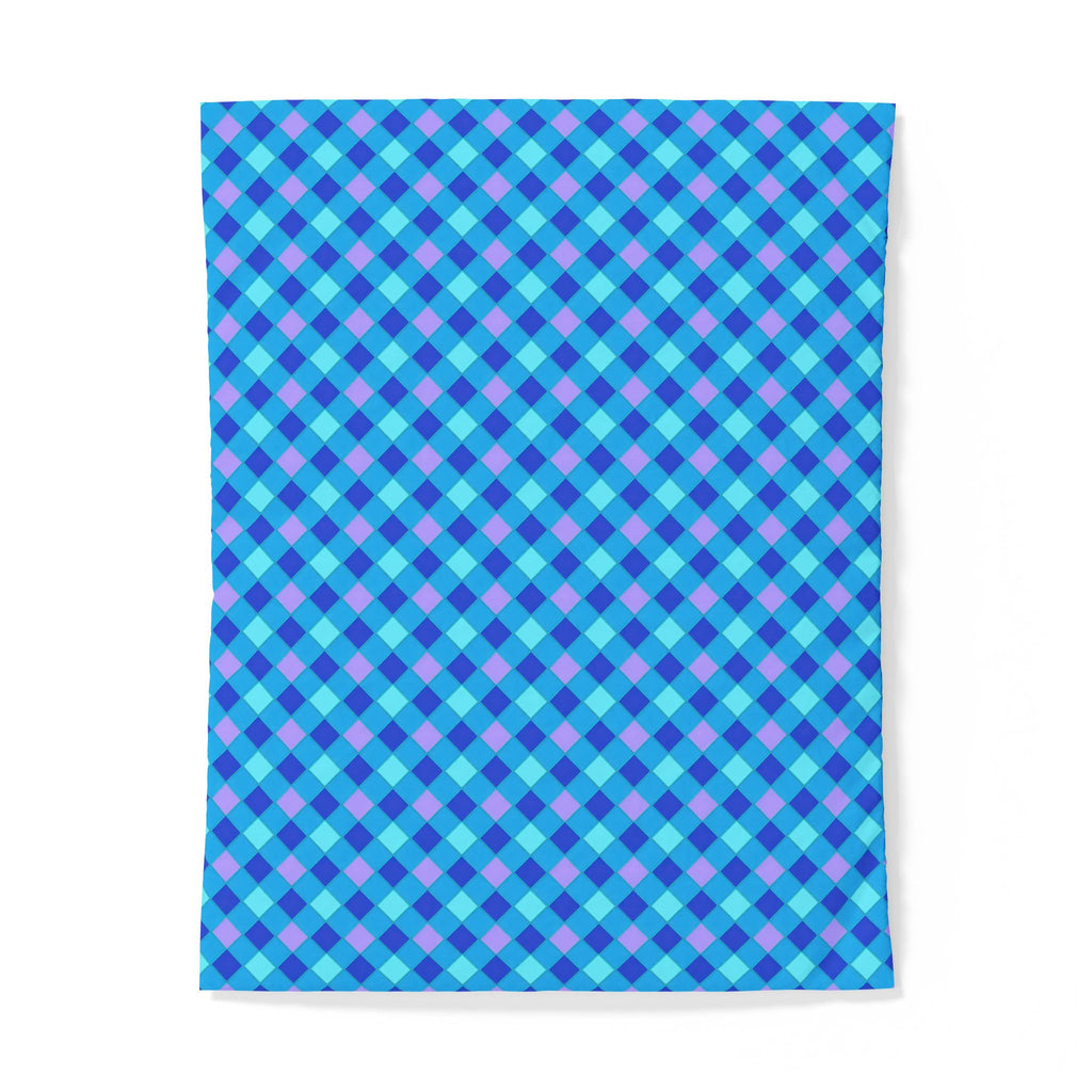 Jewel Harlequin Check Cotton Duvet Cover – Ice Jewel