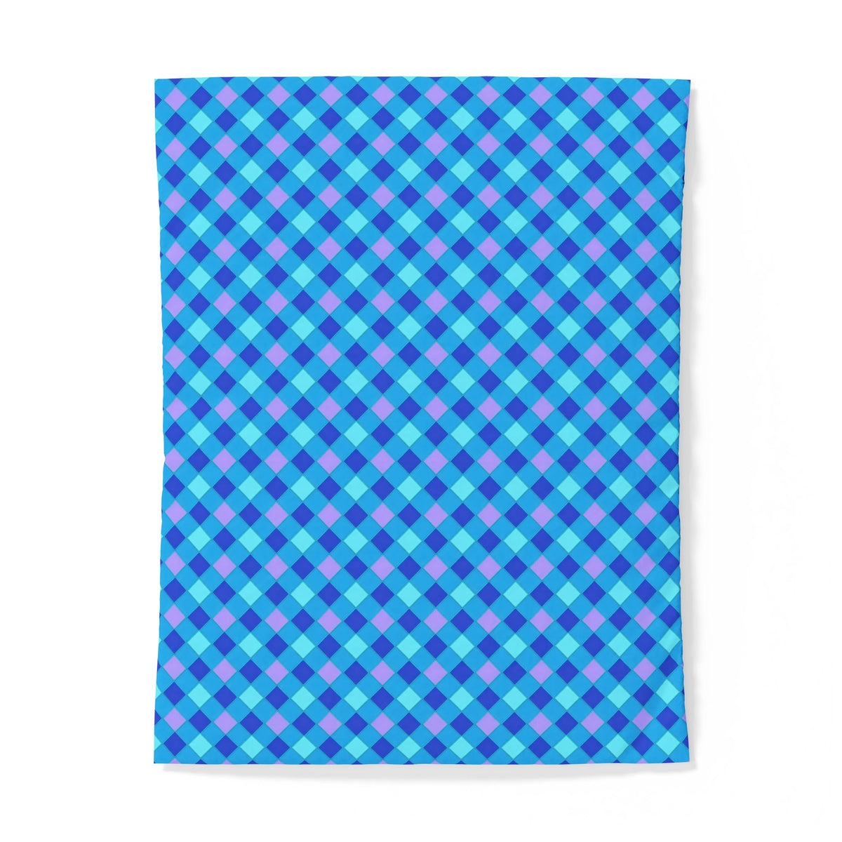 Jewel Harlequin Check Cotton Duvet Cover – Ice Jewel