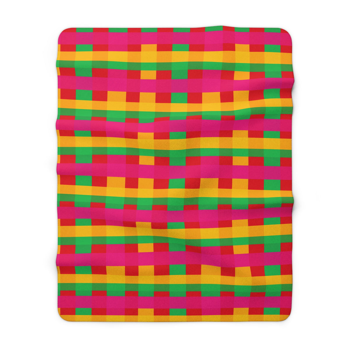Grand Jewel Plaid Sherpa Fleece Blanket – Ribbon Plaid Pattern