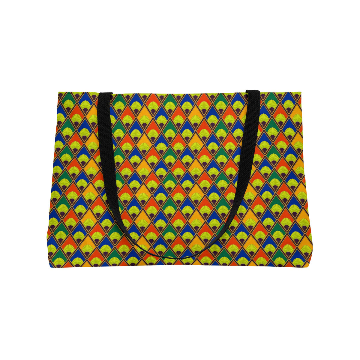 Fanfare Harlequin Weekender Tote Bag – Art Deco Geometric Pattern