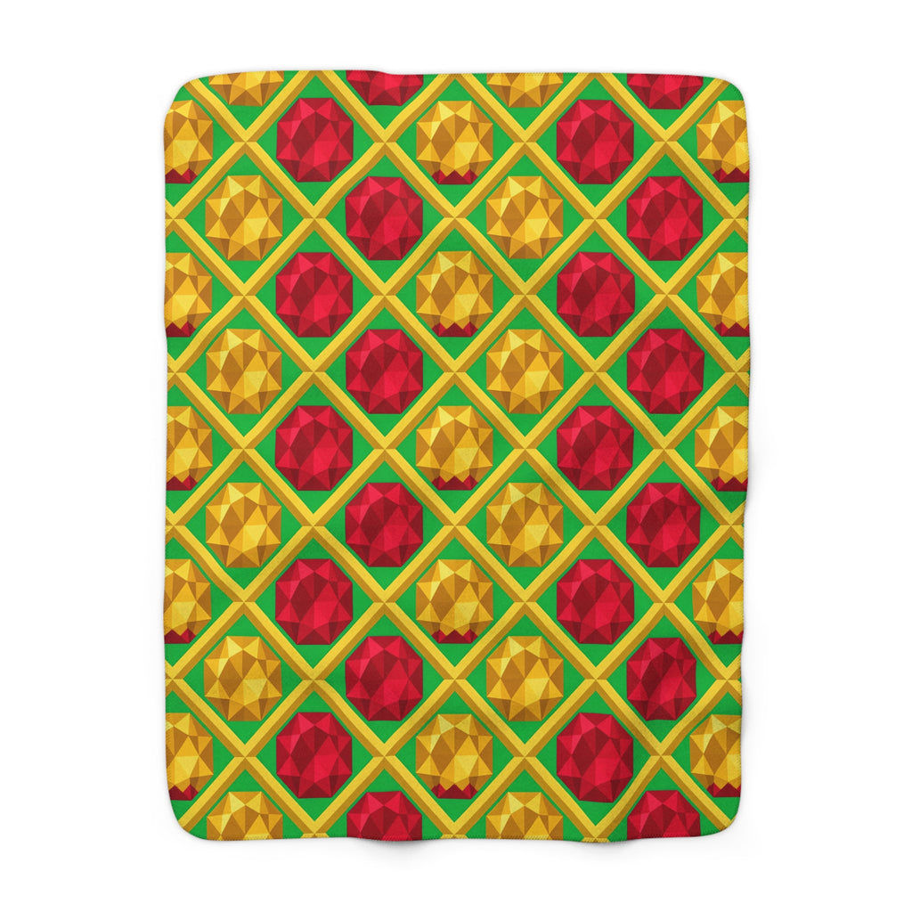 Giant Prism Diamond Lattice Sherpa Fleece Blanket – Diamond Lattice Pattern