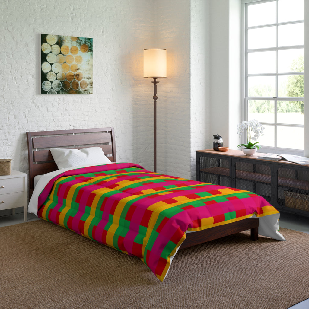 Grand Jewel Plaid Comforter – Ribbon Plaid Pattern