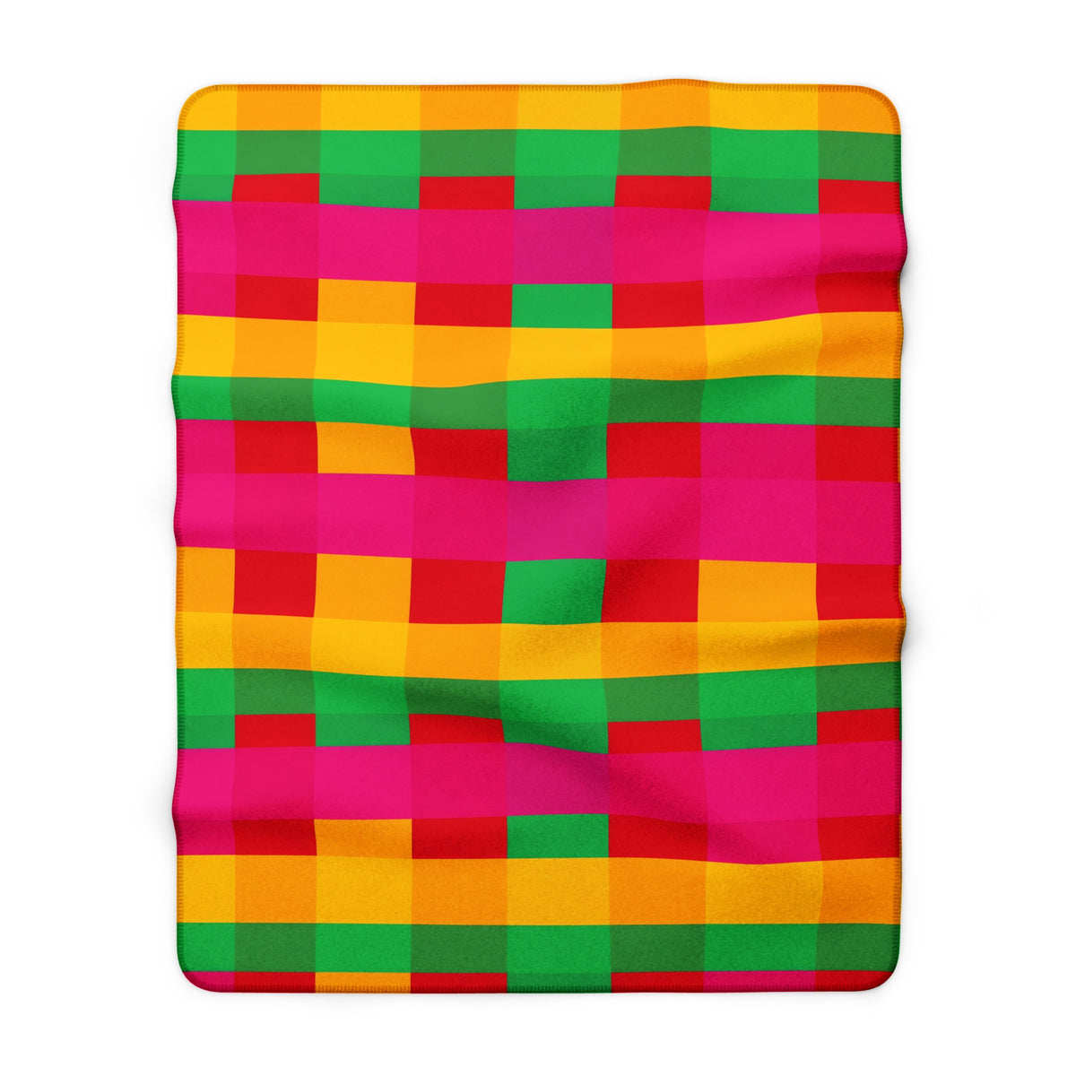 Grand Jewel Plaid Sherpa Fleece Blanket – Ribbon Plaid Pattern