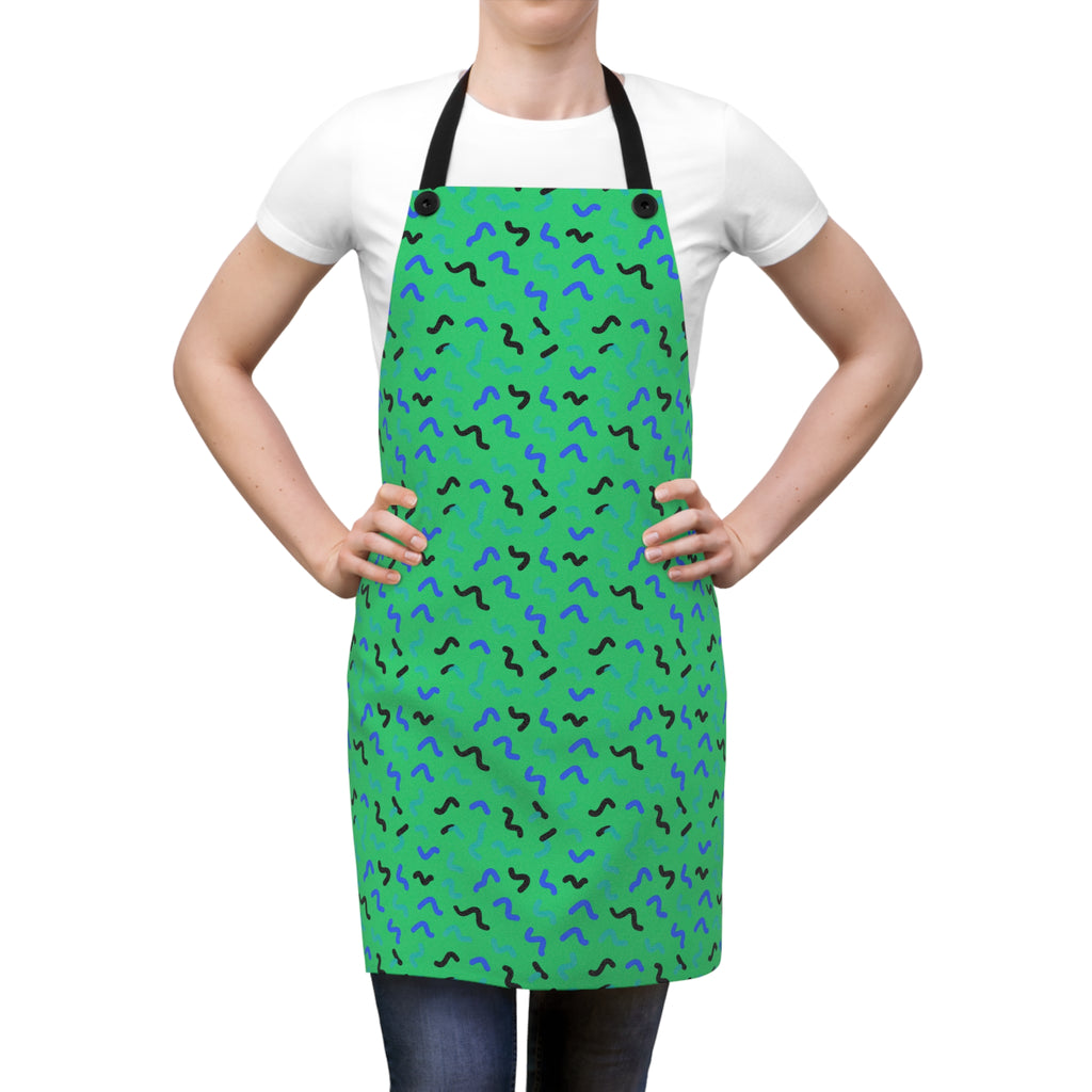 Squiggle Strokes Apron – Ocean Jewel