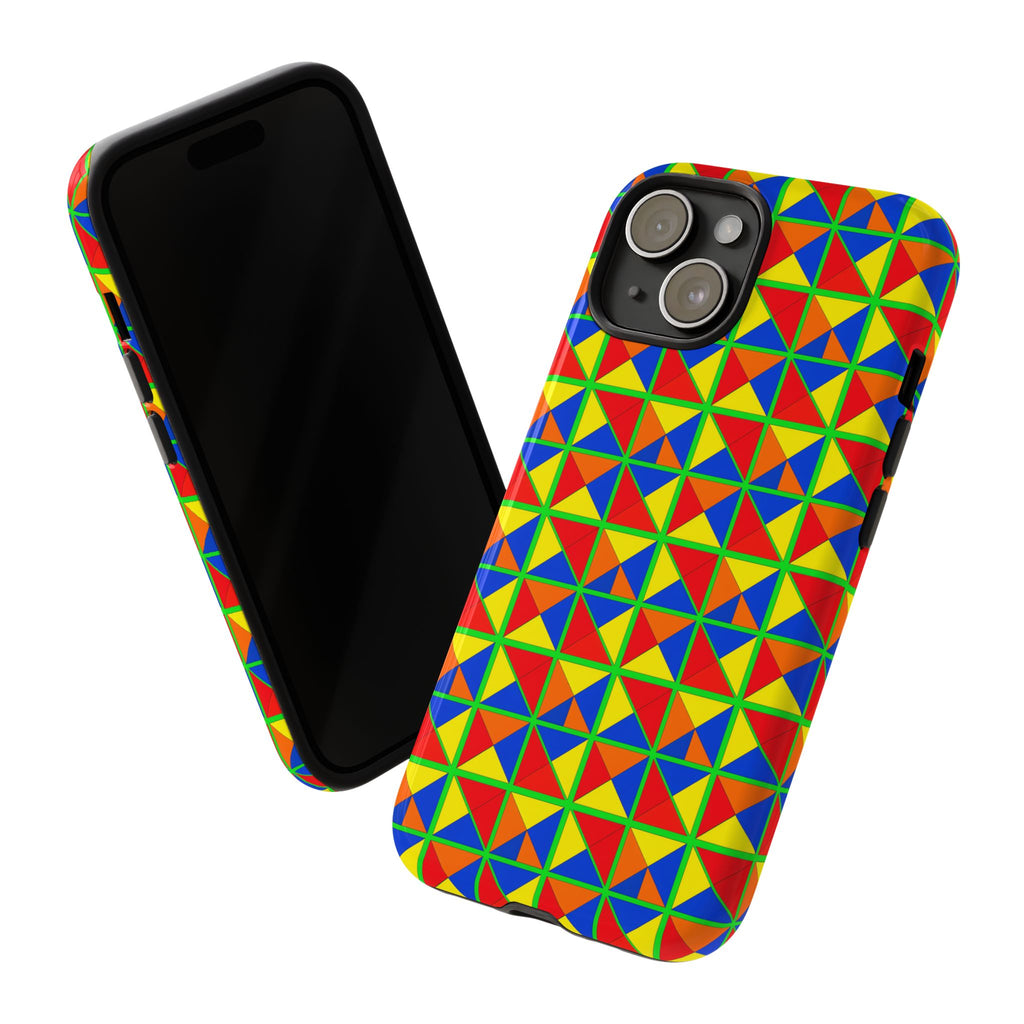 Split Square Fiesta Tough Phone Case – Cubist Geometric Pattern