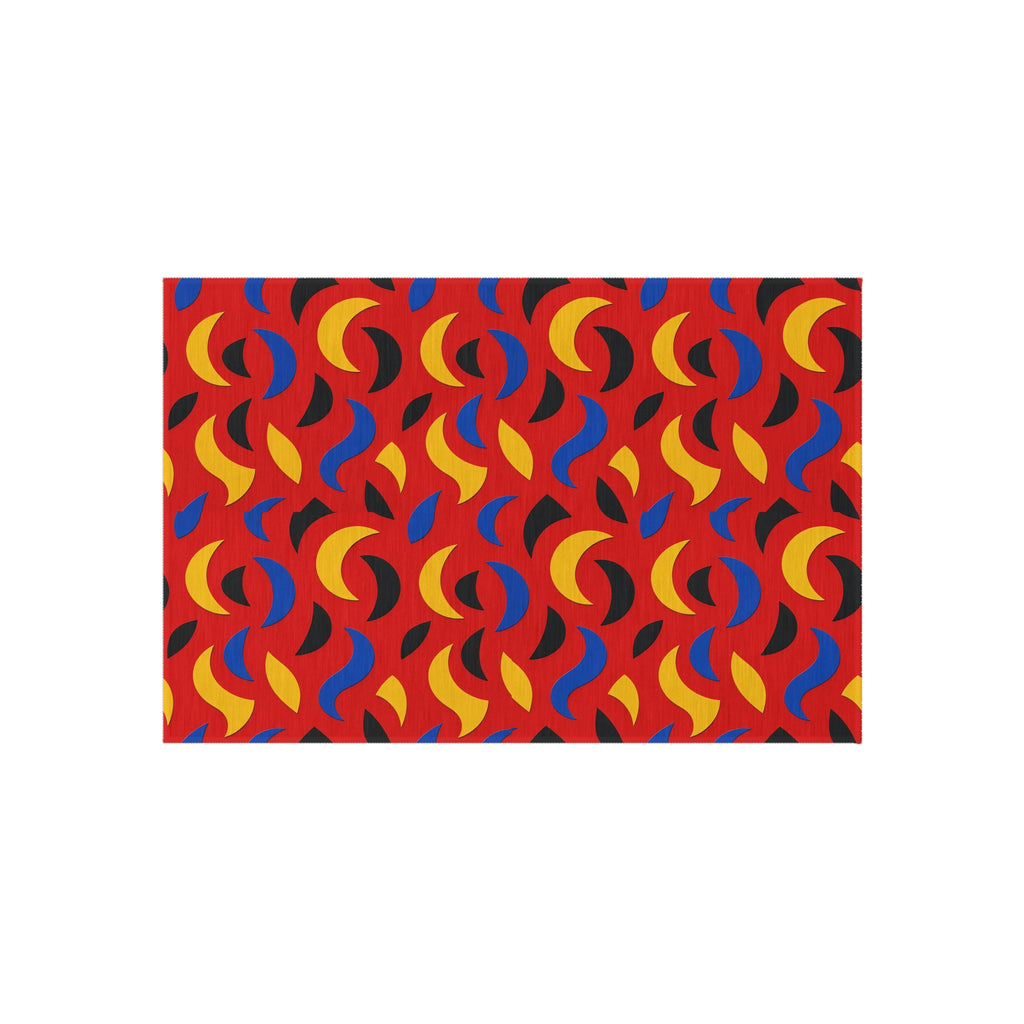 Swoosh Cutouts Outdoor Rug – Cut-Paper Abstract Pattern