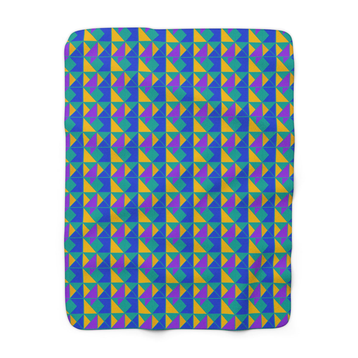 Jewel Block Quilt Sherpa Fleece Blanket – Peacock Jewel