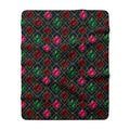 Jewel Argyle Sherpa Fleece Blanket – Art Deco Pattern