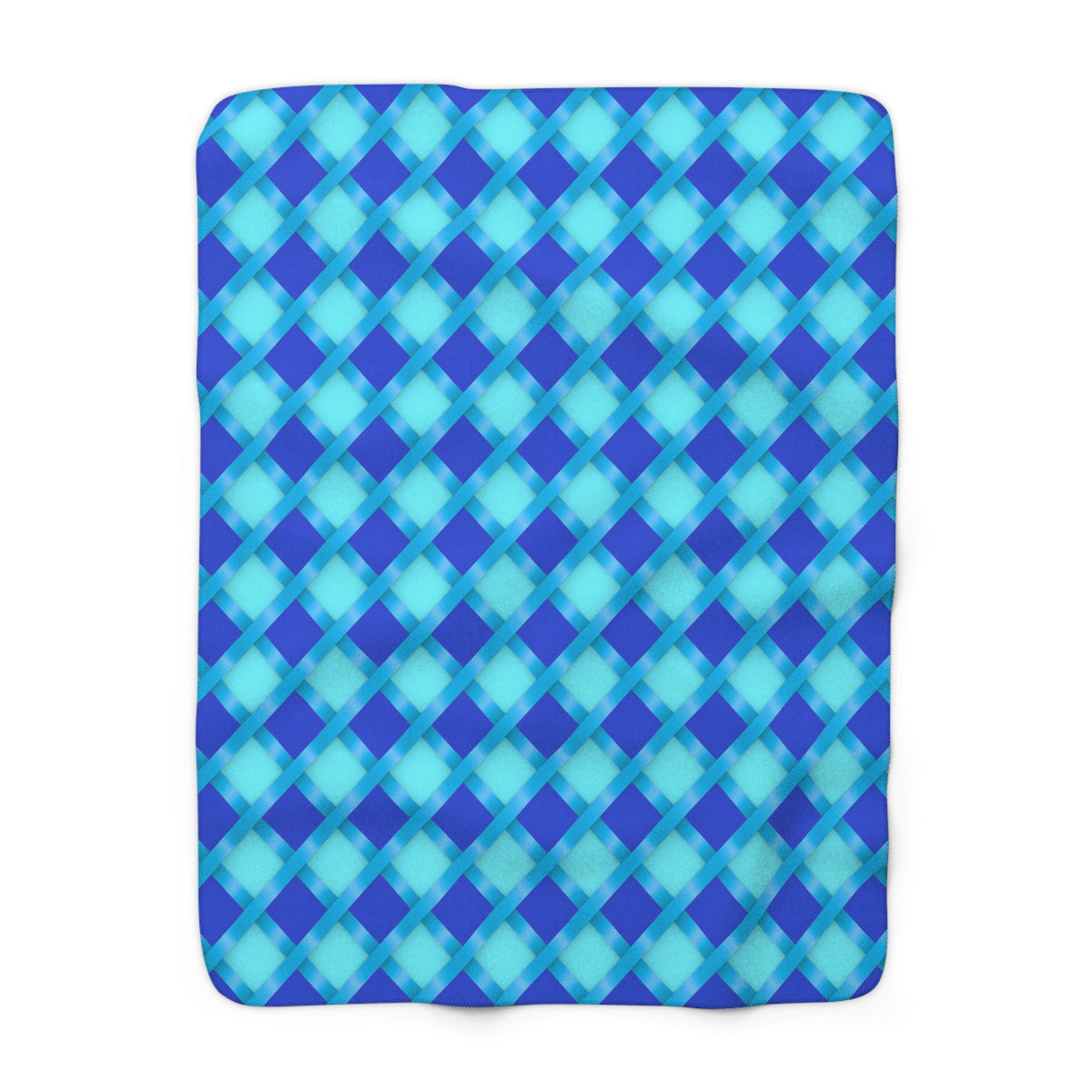 Broad Gold Diamond Trellis Sherpa Fleece Blanket – Ice Jewel