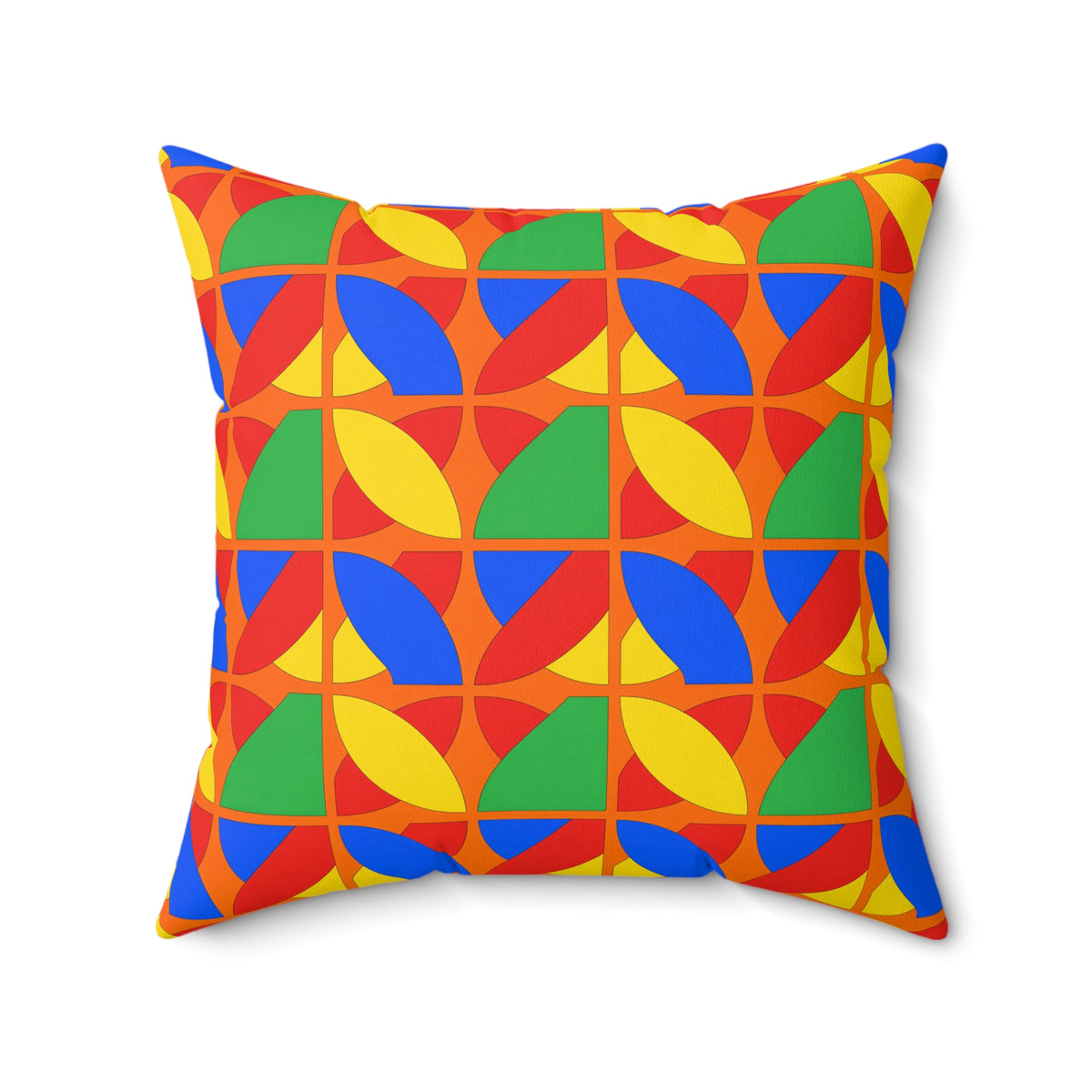 Cubist Arc Fragments Faux Suede Cushion – Cubist Abstract Pattern