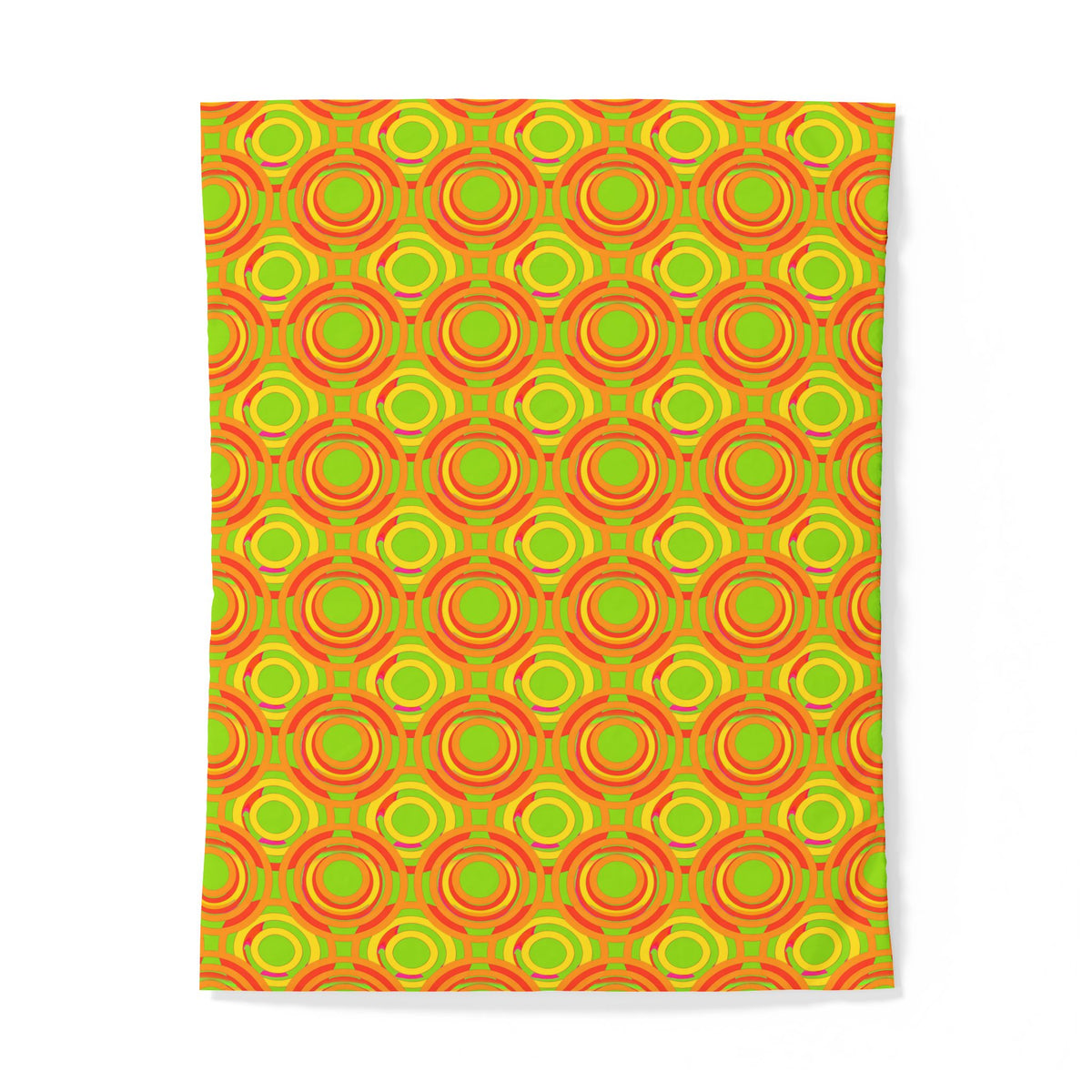 Interlocking Ring Ripples Cotton Duvet Cover – Hot Citrus