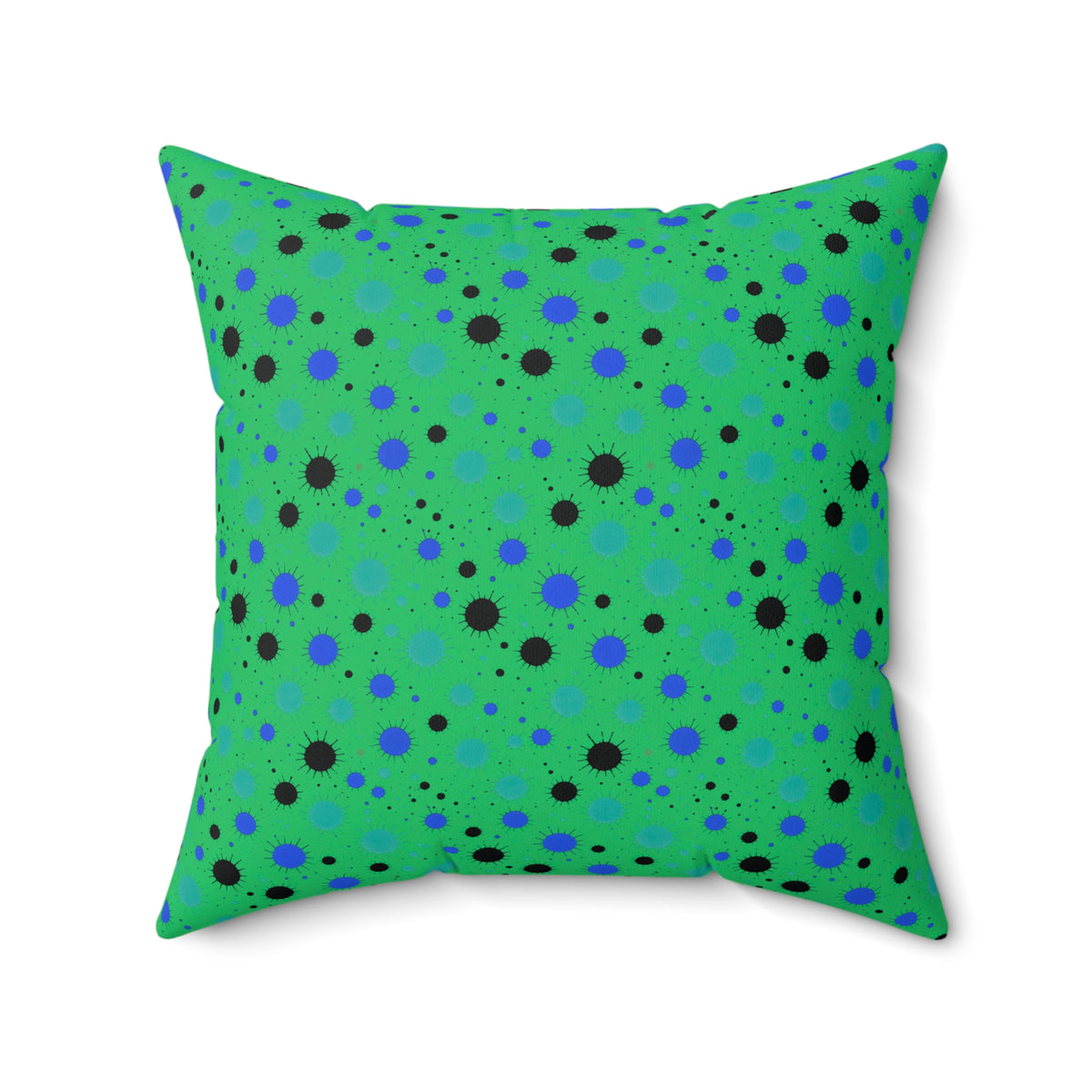 Blot Burst Faux Suede Cushion – Ocean Jewel