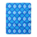 Grand Ogee Lattice II Sherpa Fleece Blanket – Ice Jewel