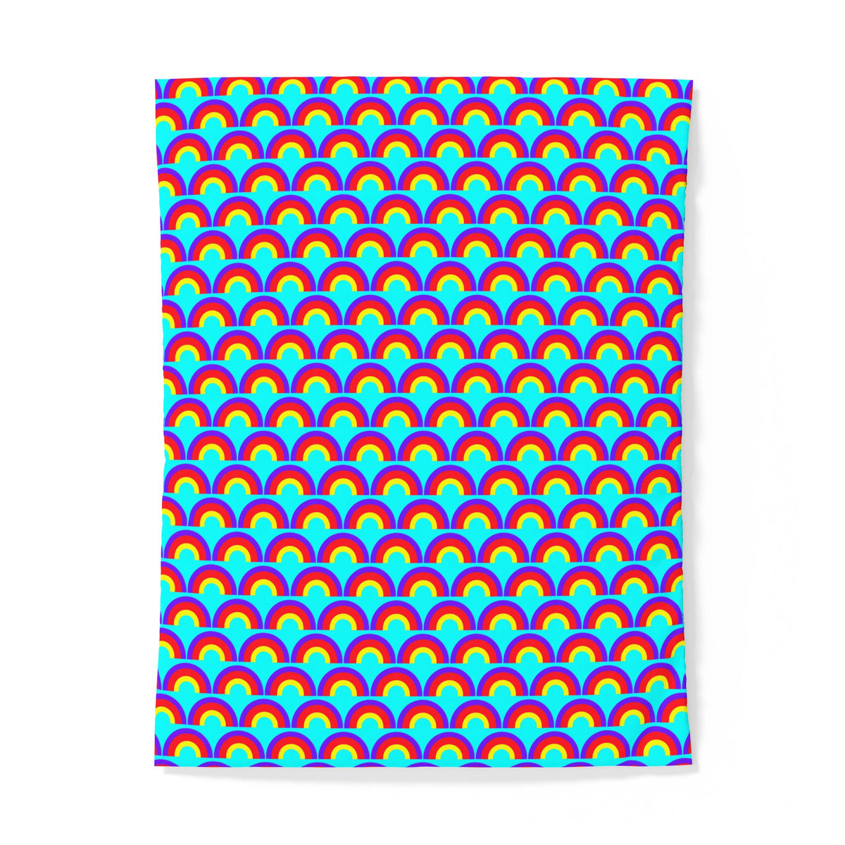 Chromatic Scallop Ripple Cotton Duvet Cover – Op-Art Scallops Pattern