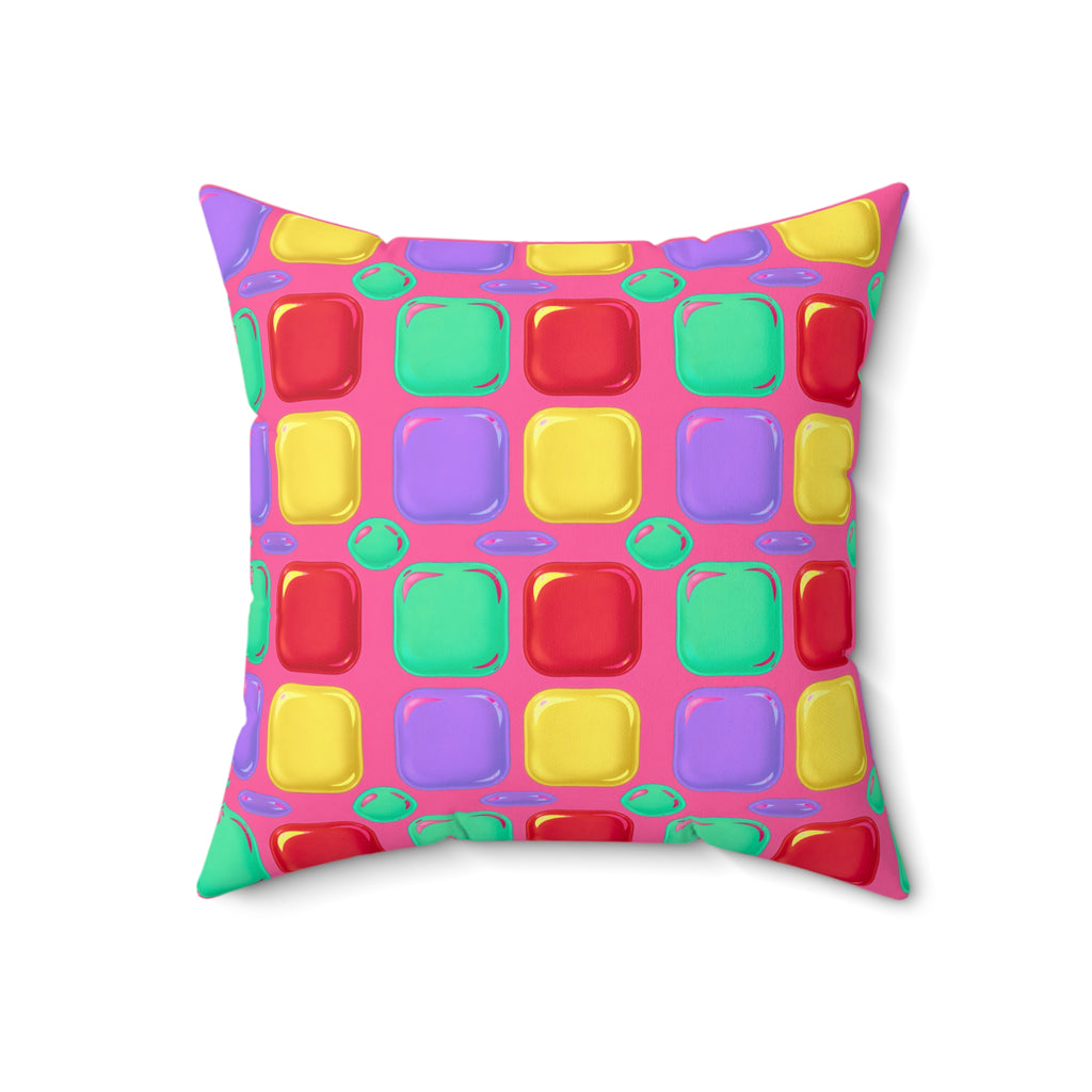 Giant Puffy Glass Cushions Faux Suede Cushion – Candy Christmas