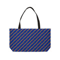 Diagonal Wrap Dye Weekender Tote Bag – Shibori Dye Pattern