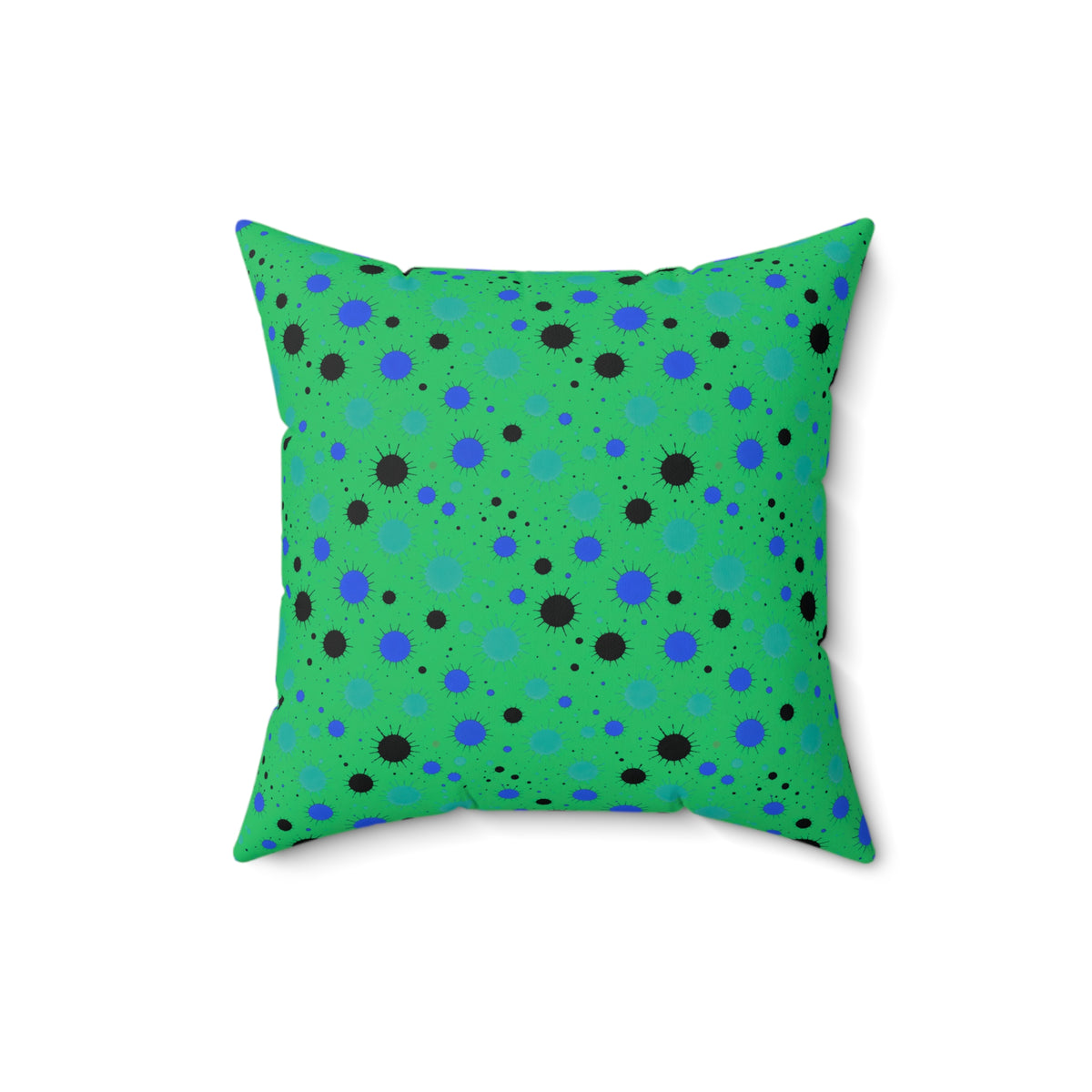 Blot Burst Faux Suede Cushion – Ocean Jewel