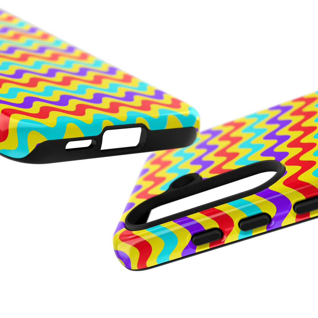 Big Ripple Chevrons Tough Phone Case – Op-Art Chevron Pattern