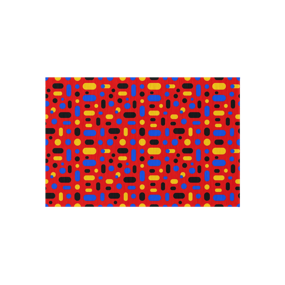 Confetti Dash Red Outdoor Rug – Pop Abstract Pattern