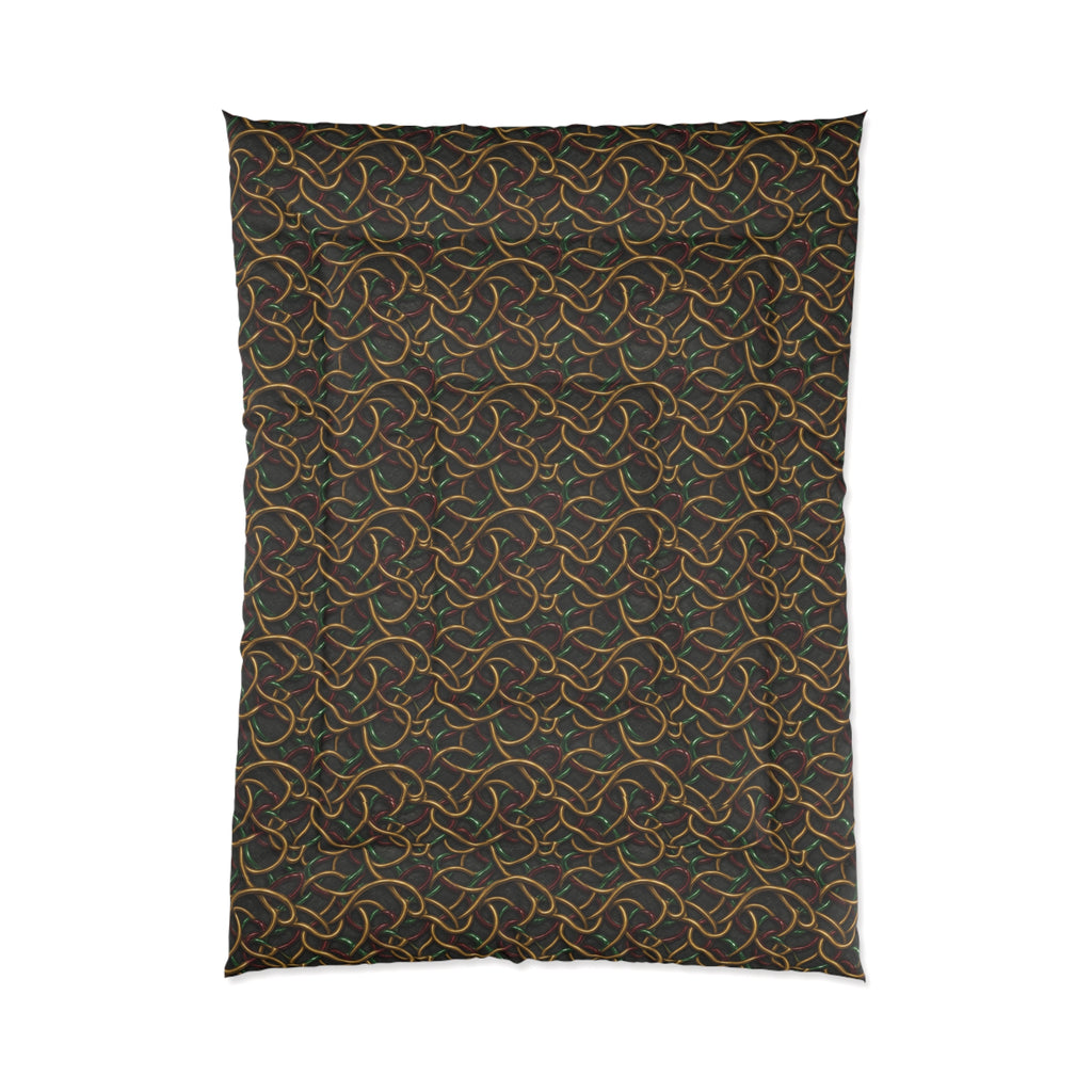 Jewel Metal Weave Comforter – Holographic-Look Metal Pattern