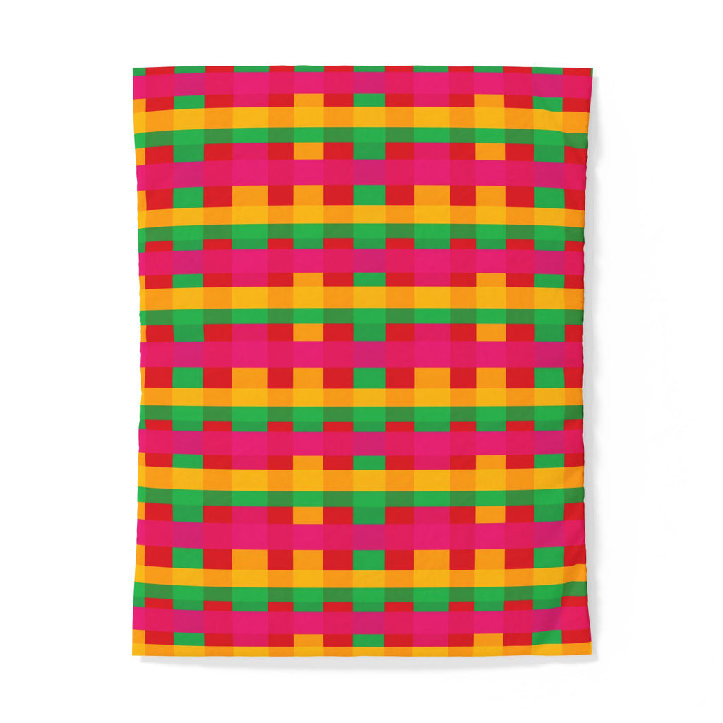 Grand Jewel Plaid Cotton Duvet Cover – Ribbon Plaid Pattern