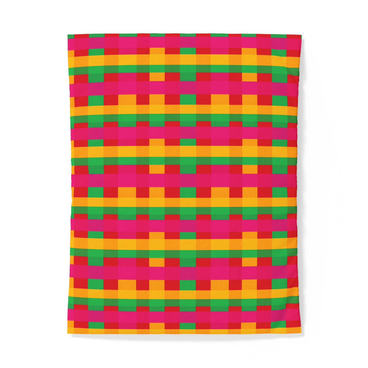 Grand Jewel Plaid Cotton Duvet Cover – Ribbon Plaid Pattern